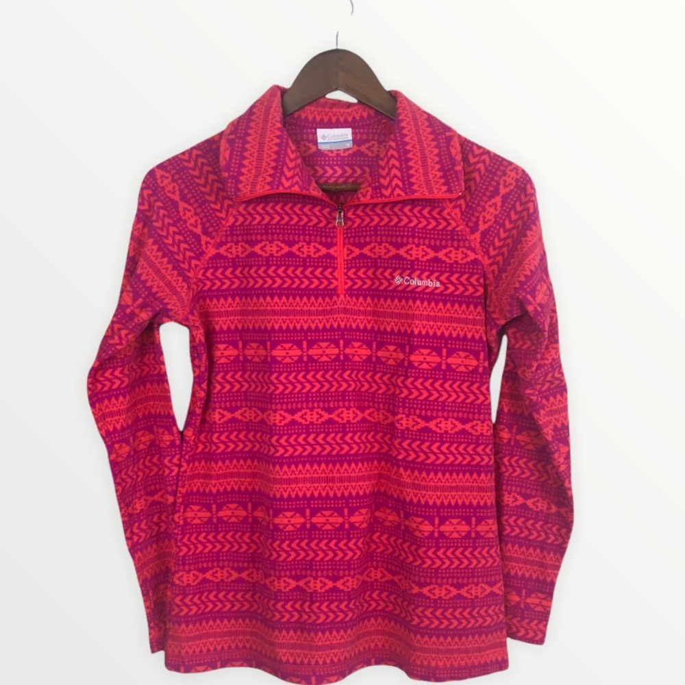 Columbia Fleece 1/4 Zip Pullover Sweater Medium